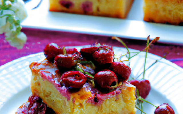 Gâteau de riz aux cerises