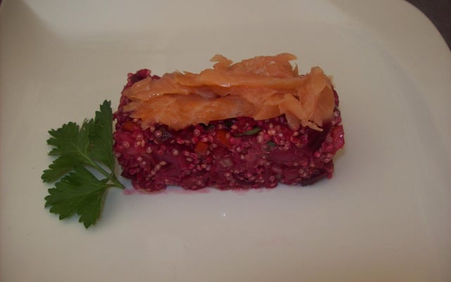 Taboulé de quiona au saumon fumée