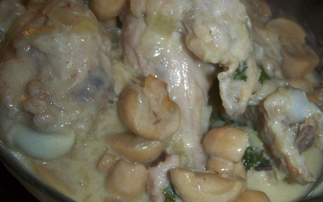 Blanquette de dinde aux champigons