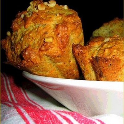Muffins carotte, noisettes