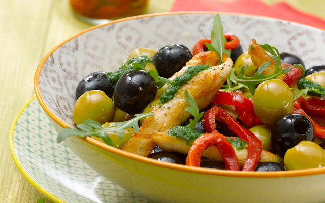 Olives aux piquillos et poulet