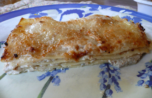 Lasagnes fromages et noix
