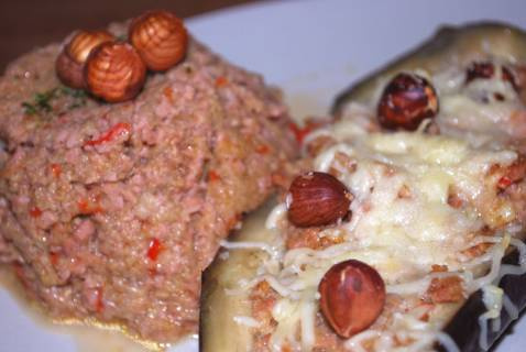 Aubergines à la soubrassade