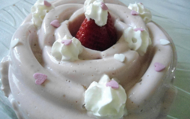 Mousse au fromage blanc et fraises