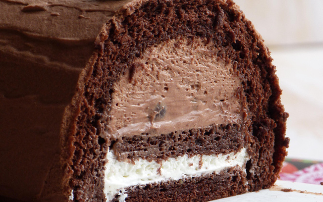 Bûche façon forêt noire