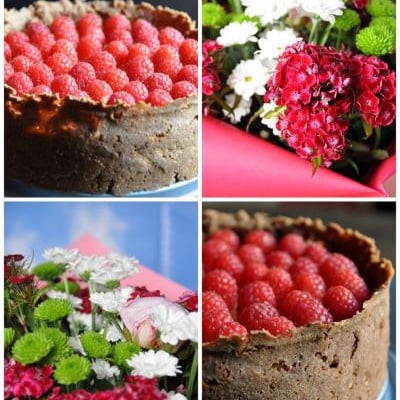 Cheesecake citron-framboise