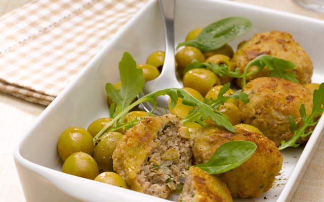 Croquettes de veau aux olives vertes
