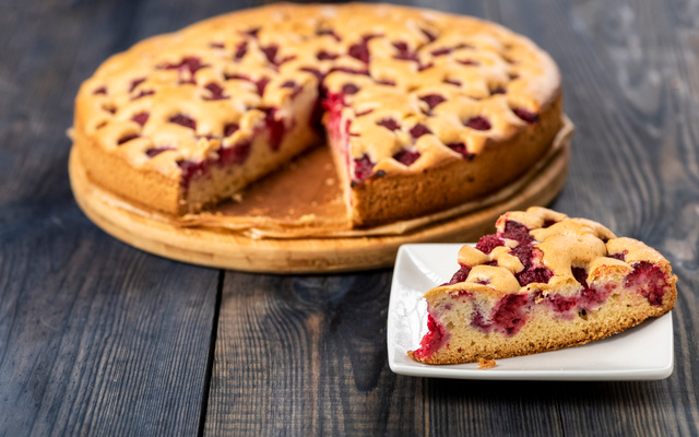 Gâteau au yaourt et aux framboises