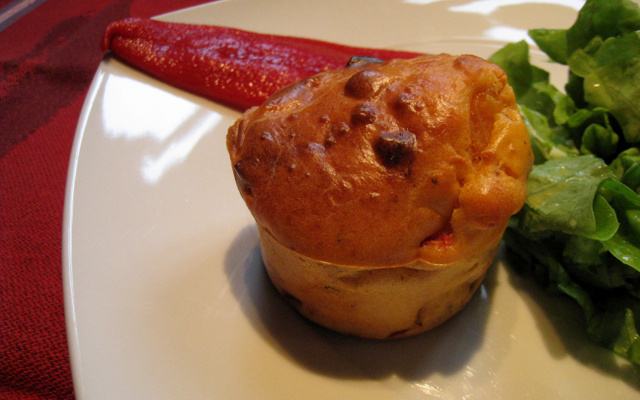 Cake au chorizo et au poivron de piquillo