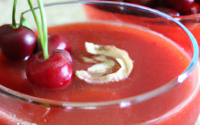 Gaspacho de Gelée de Cerises et fraises fraîches