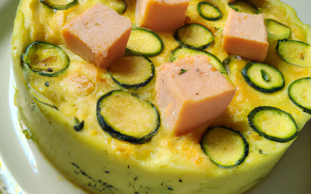 Flan de courgette au saumon fume