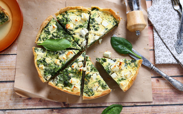 Tarte aux épinards et chèvre