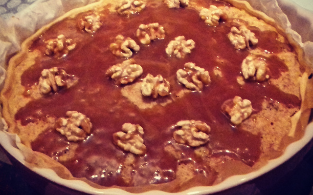 Tarte aux noix caramélisées