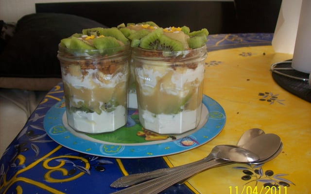 Tiramisu aux kiwis et au spéculoos