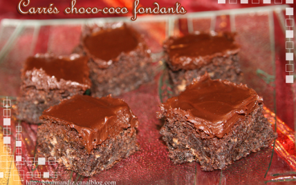 Carrés choco-coco fondants