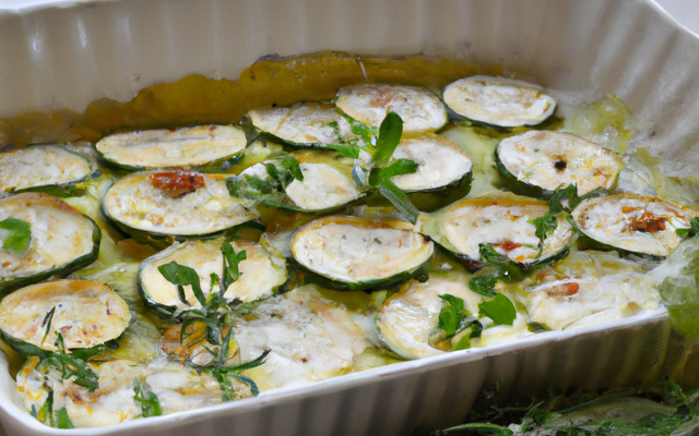 Gratin de courgettes au thym