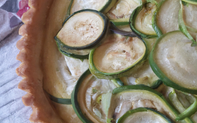 Tarte à la courgette et à l'échalote