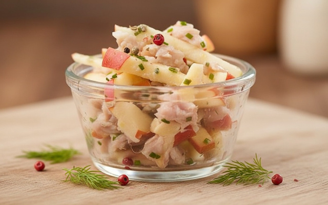 Tartare de truites fumées à la pomme et au citron