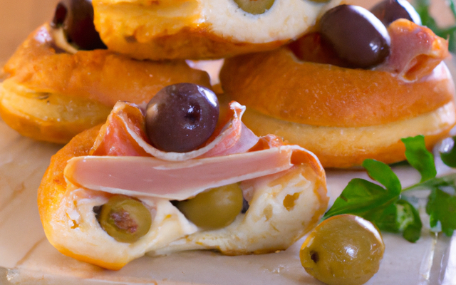 Cakes au jambon et aux olives