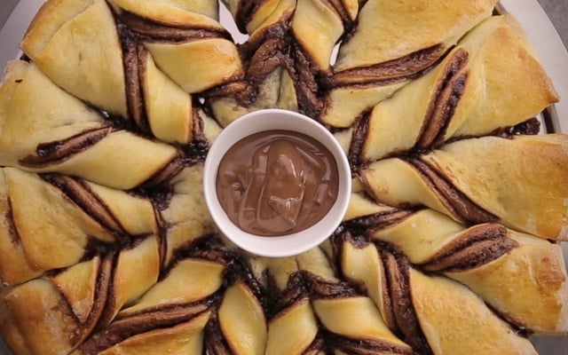 Pizza étoile au Nutella