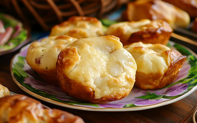 Muffins au jambon, cœur de vache qui rit !