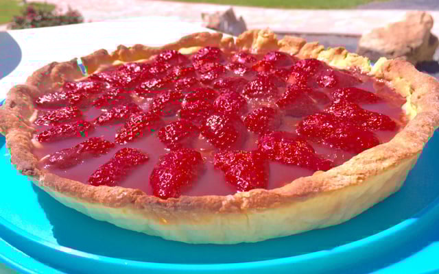 Tarte aux fraises et spéculoos