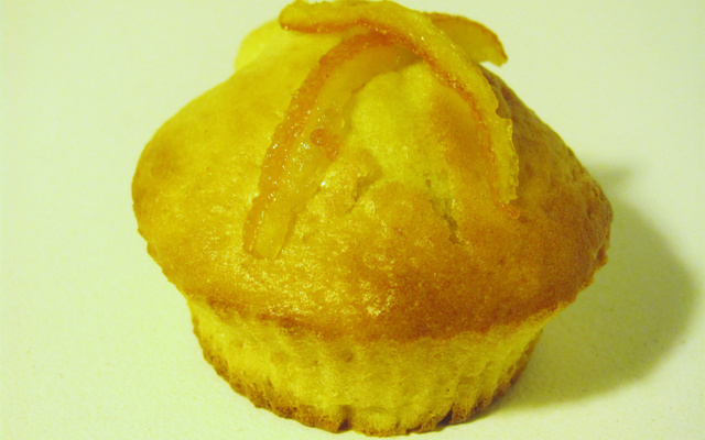 Muffin aux suprêmes d'orange et ses zestes confits