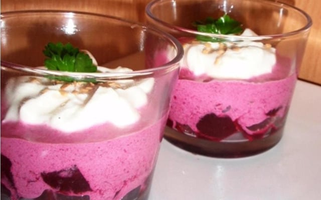 Tiramisu de betteraves rouges