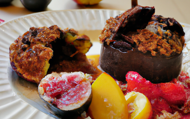 Crumble fondant au chocolat et fruits d'automne