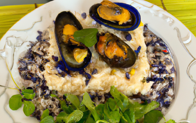 Moule à la savoyarde et son riz safrané