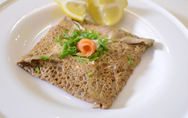 Galettes au saumon fumé