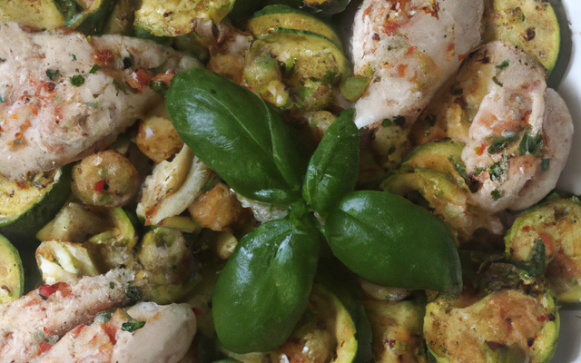 Poêlée de dinde aux courgettes et au basilic