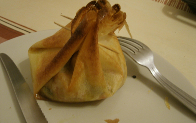 Aumoniere lardons et  fromages