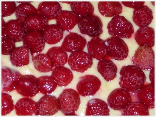 Tarte aux framboises crème patissière