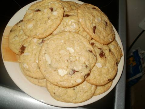 Cookies chocolat et amandes effilées
