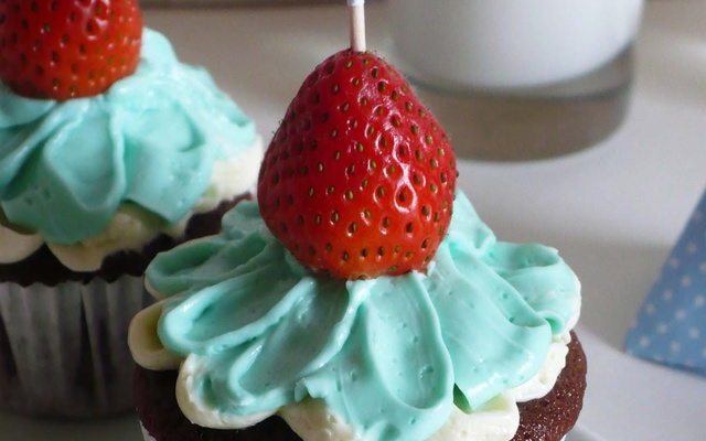 Cupcakes chocolat-amandes et son topping au mascarpone et aux amandes