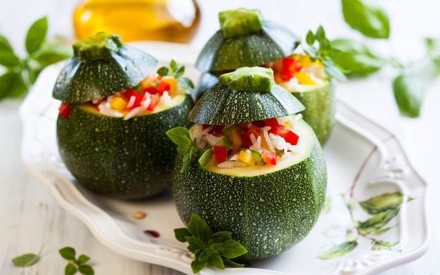 Courgettes farcies végétariennes