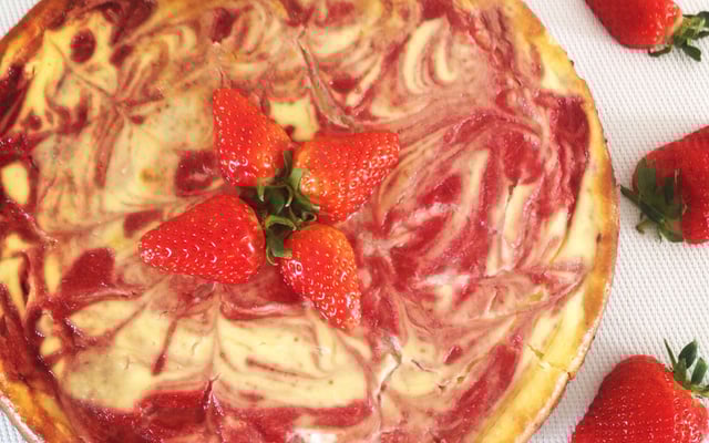 Tarte au fromage blanc & fraises