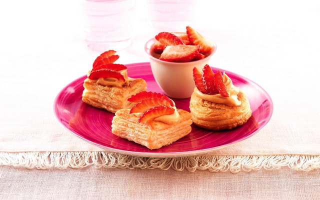 Petits vol au vent fraises et mascarpone