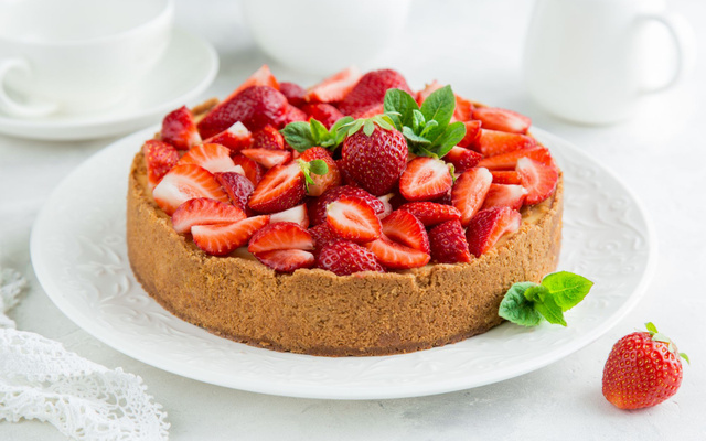 Cheesecake aux fraises maison