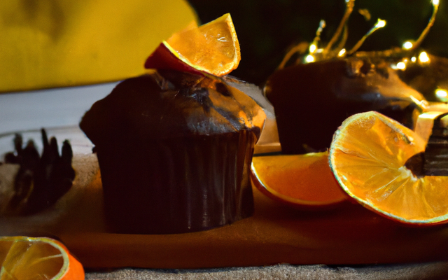 Muffin chocolat orange de Noël