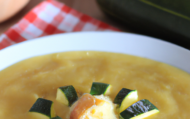Velouté de courgettes au gruyère