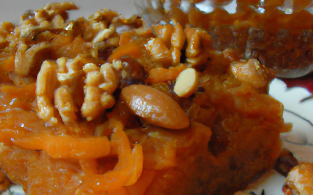 Halwa aux carottes et noix de cajou caramélisées