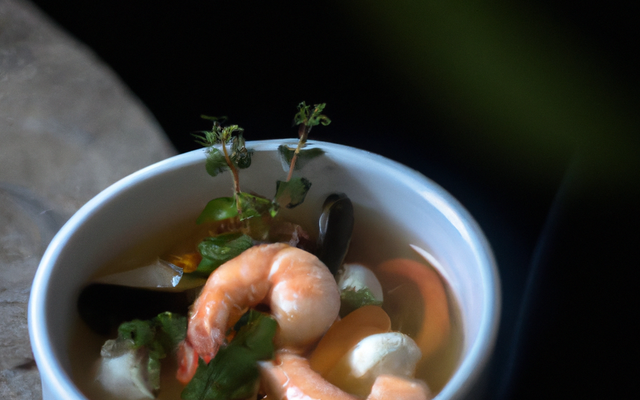 Soupe de pêches express, infusion de verveine et langues de chat
