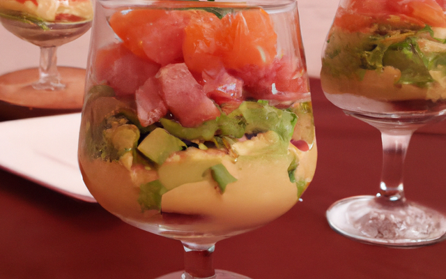 Verrine de saumon et avocat