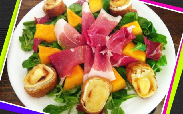 Salade duo de jambon au melon