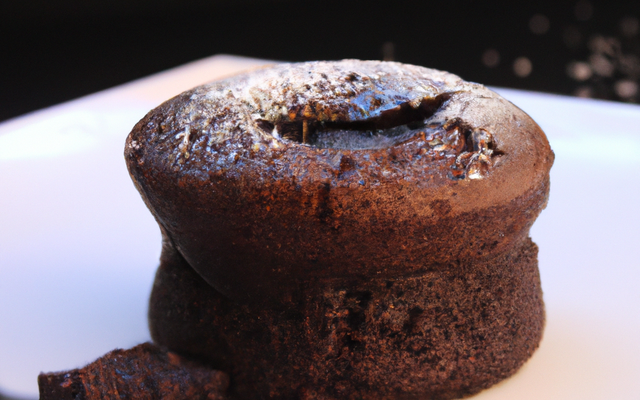 Fondant au chocolat légèrement croustillant