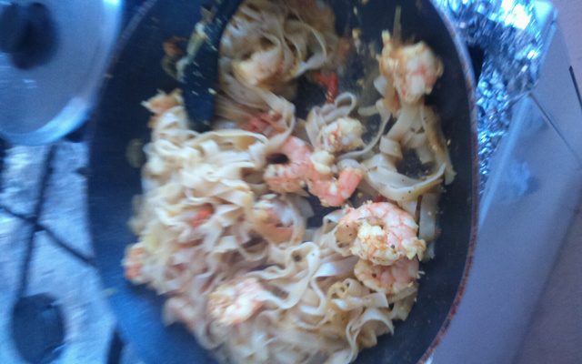 Tagliatelles aux queues d'écrevisses au safran