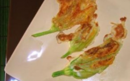 Fleurs de courgettes poêlées