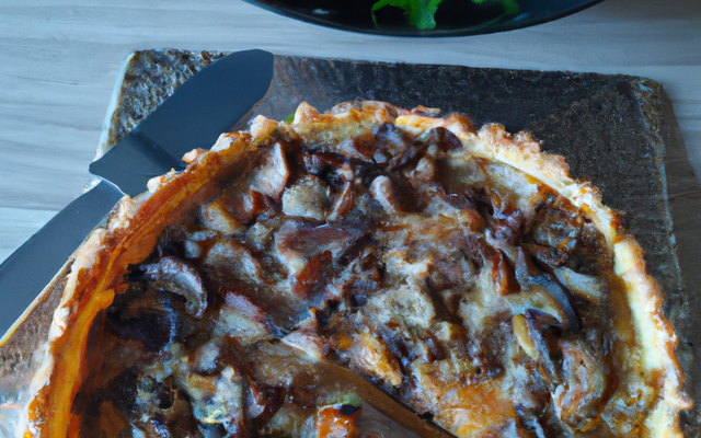 Tarte au poulet et aux champignons